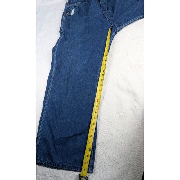 Big Mac Bib Overalls Denim Overalls square bak 44” X 27” no tag Union Made 60s? - Picture 10 of 16